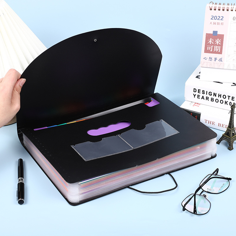 Cross-border best selling color liner organ bag examination paper data book student office large capacity storage classified file bag