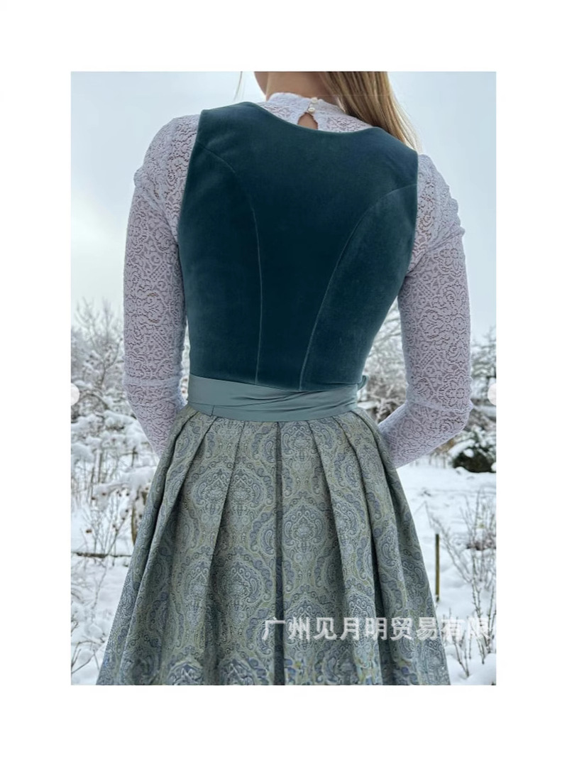 2025 Amazon Independent Station German Munich Beer Bavarian Women's dress Two-Piece Beer