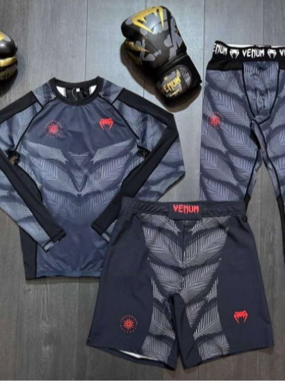 Sparring Training Suit Ufc Suit Men's Boxing Tight-Fitting Quick-Drying Clothing Muay Thai Fighting Short-Sleeved Shorts Gym Fighting