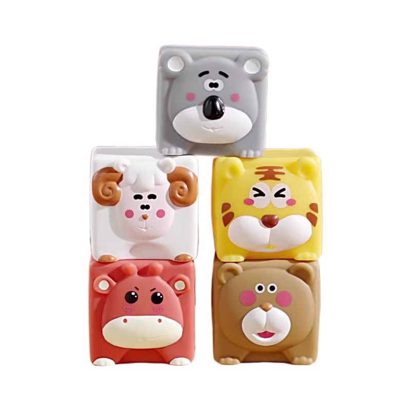 Kechao Baby Soft Rubber Building Blocks Children's Educational Stacking Toys Babies Can Bite Boys and Girls Early Education Cognition