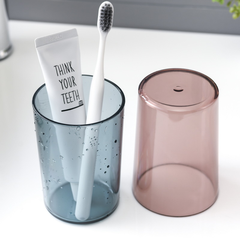 Printable logo transparent plastic cup brush Cup household wash cup round gargle cup water Cup