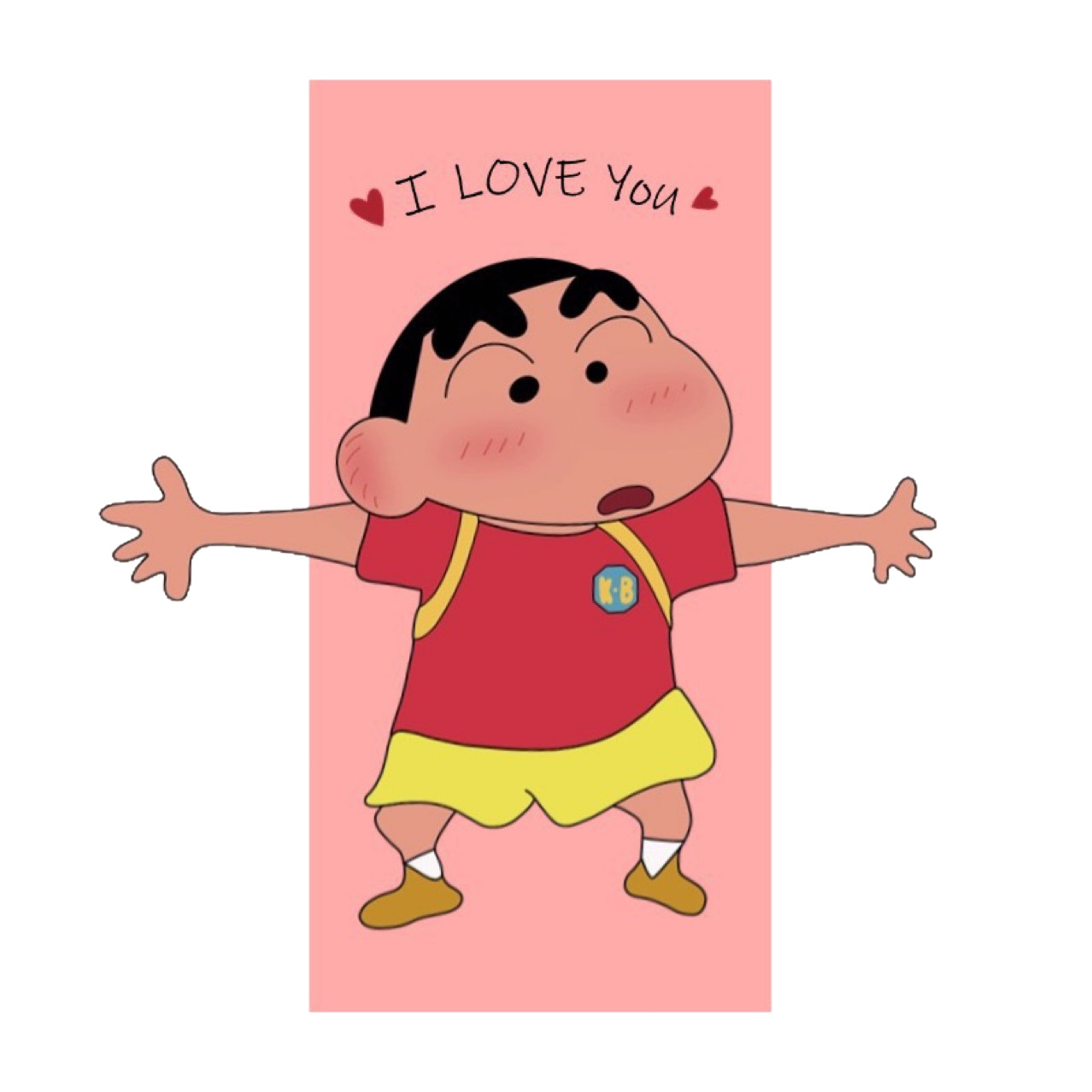 Crayon Shin-Chan I Love You Confession Greeting Card Envelope 520 Couple Anime Cartoon Creative Blessing Gift