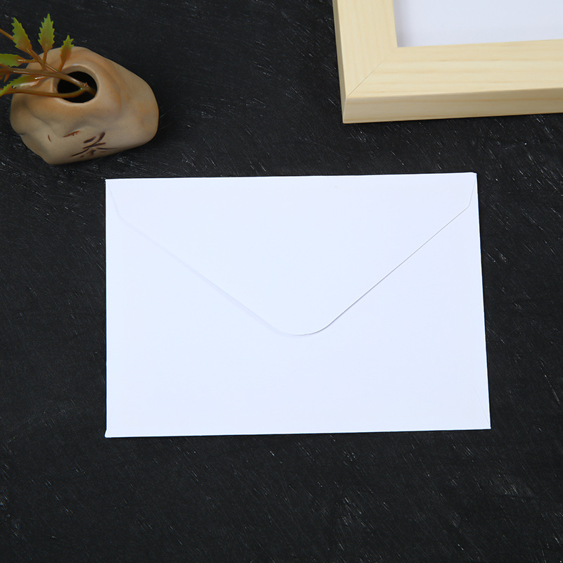 White Envelope Postcard Blank Western-Style Invitation Hand-Painted Greeting Card Custom Gift Personalized Handmade Holiday Gift