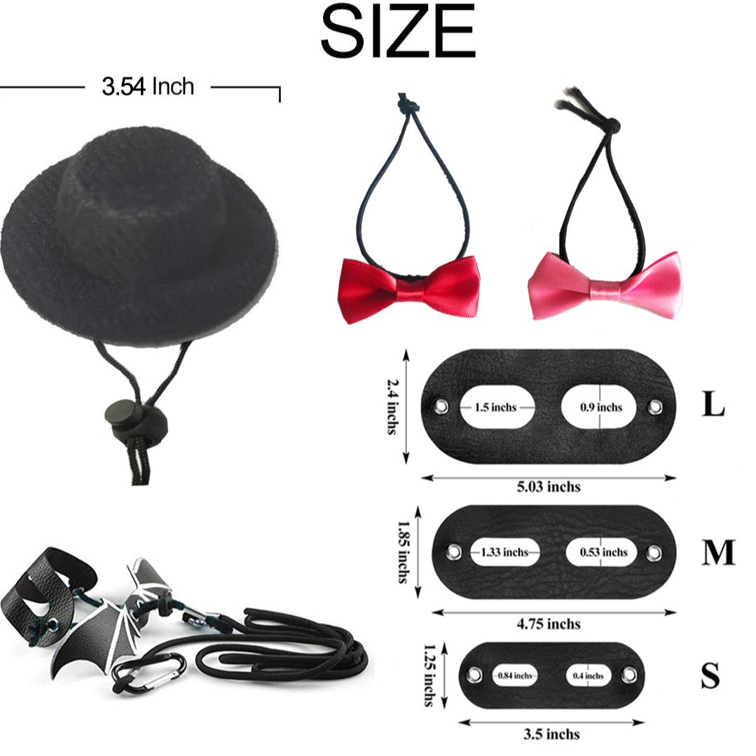 Lizard Top Hat Traction Rope Valentine's Day Set Climbing Pet Going Out Leather Wings Traction with Walking Lizard Rope