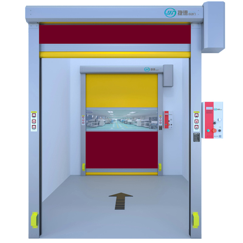 Jingjie Workshop Quick Door Automatic Sensor Pvc Quick Rolling Shutter Door Lift Automatic Door Use