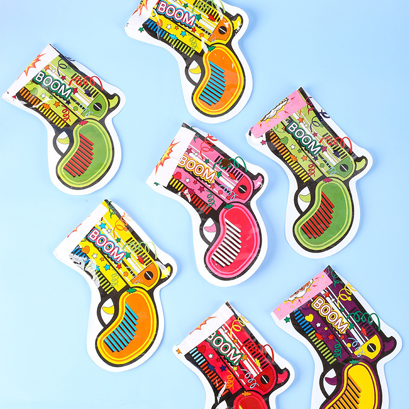 Inflatable fireworks gun New Year automatic fireworks gun small fireworks hand throwing ribbon New Year fireworks atmosphere birthday spray tube