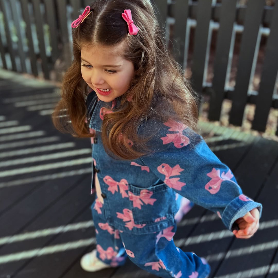 in stock 25 Spring and Summer New KS Same Style Children's Wear Lemon Denim Jacket Strap Shorts Bow Vest Skirt Trousers