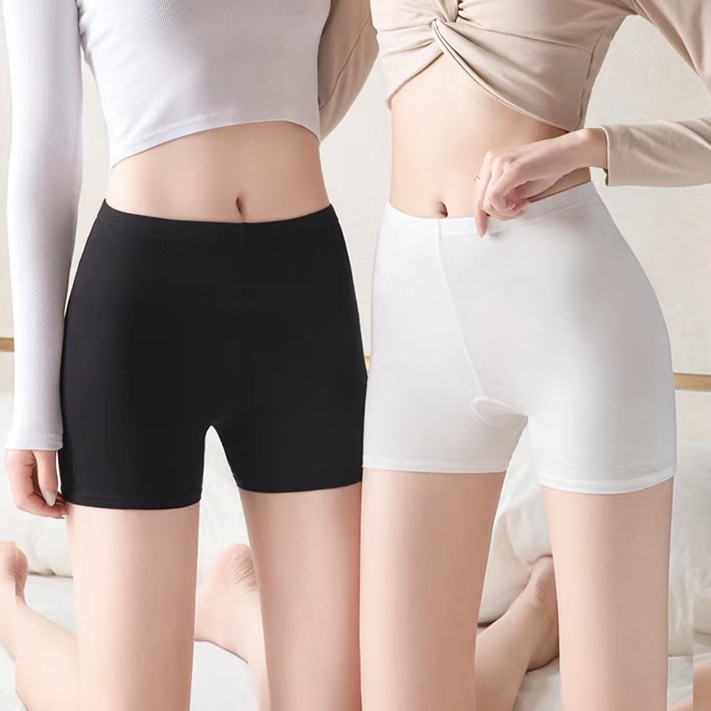 Summer shorts ladies underwear ice silk safety pants lace leggings pants plus size no trace anti-light wholesale