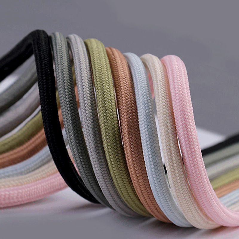 Factory spot 32 ingot round shoelace sports shoelace 4mm black and white color round shoelace core rope drawstring wholesale