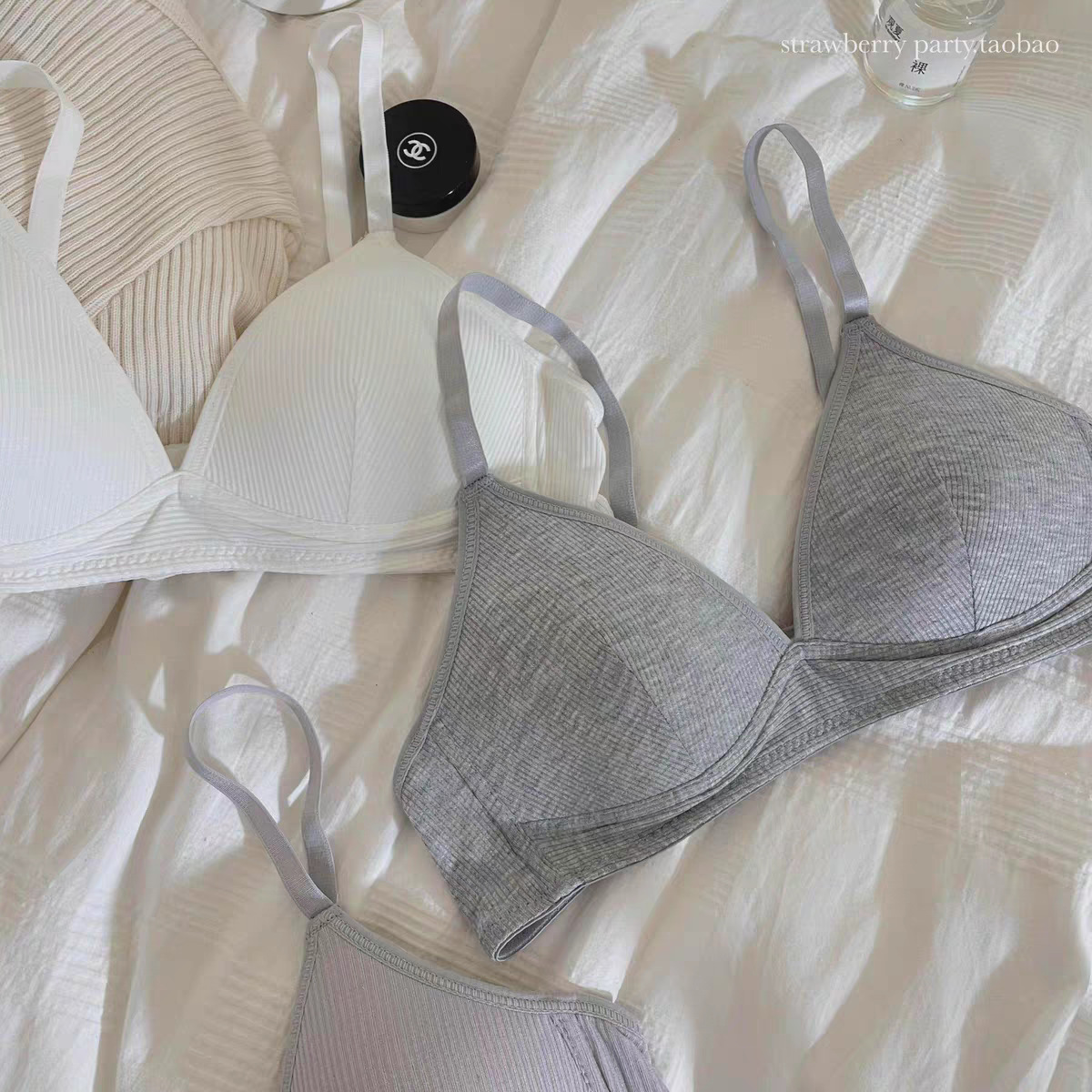 Тонкий корейский бюстгальтер без косточек, бесшовное нижнее белье для девочек