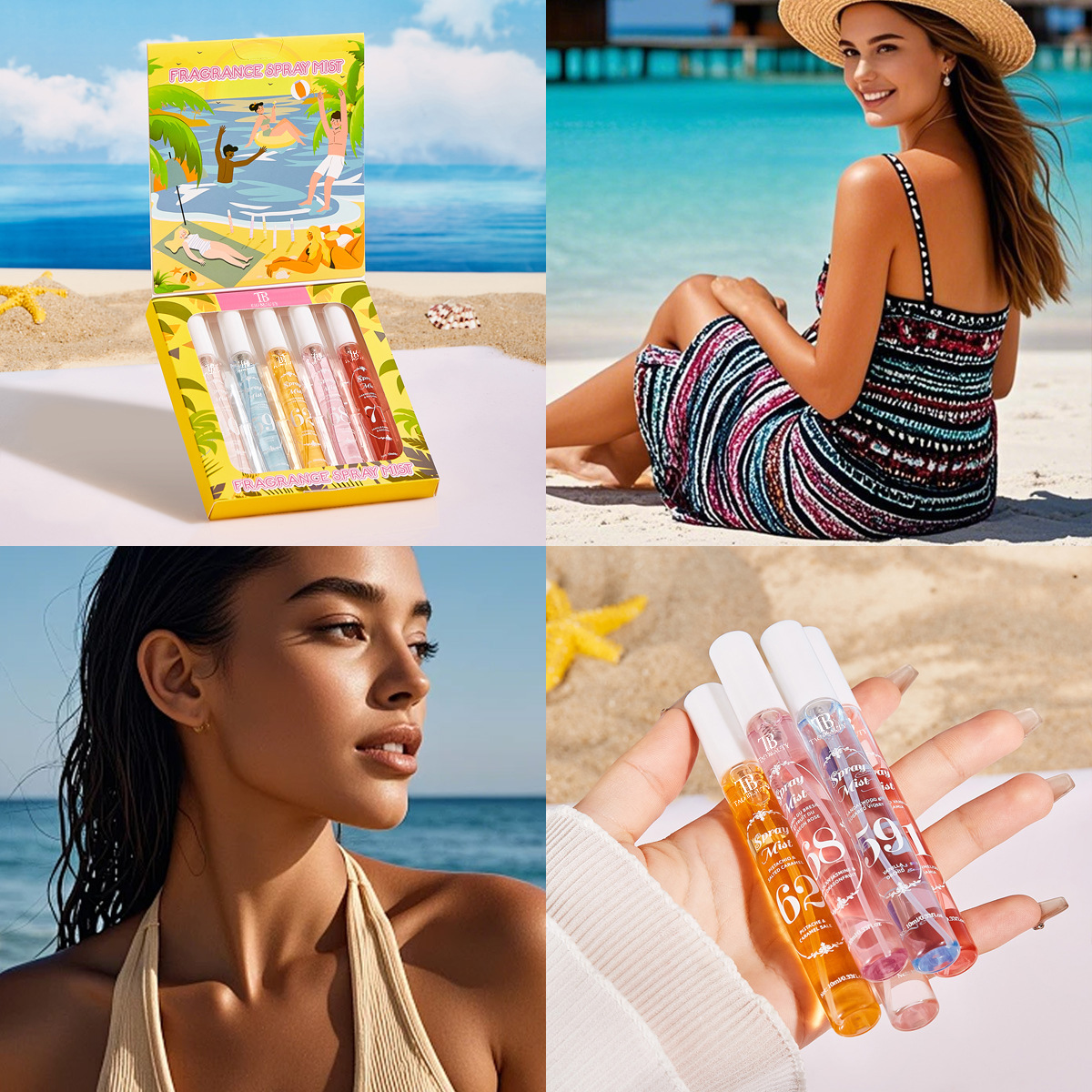 Foreign Trade Cross-Border Tao Beauty Fragrance Spray Beach Digital Perfume Set Beach Perfume Hair Spray