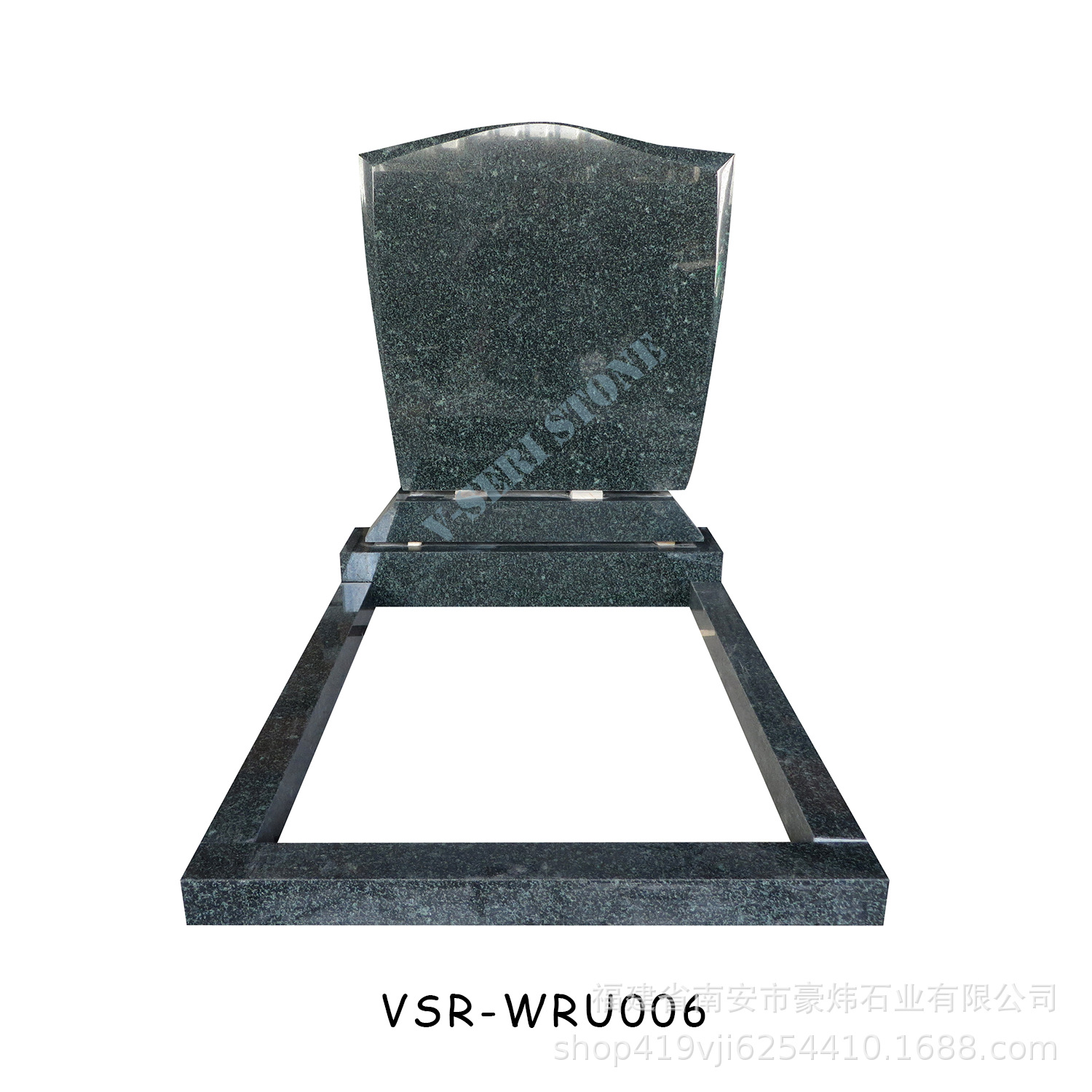 Оптовая кастомизация надгробной плиты в русском стиле, зеленый гранит, производитель