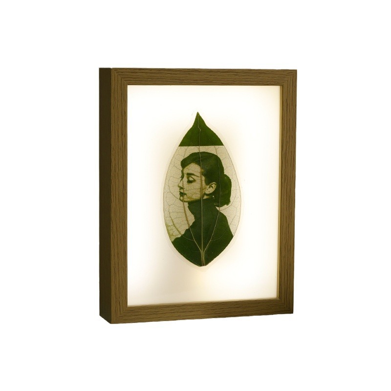 Leaf Carving Photo Frame with Light Source Leaf Carving Creative Paper-cut Luminous Photo Gift Wholesale for Girlfriend's Holiday Birthday