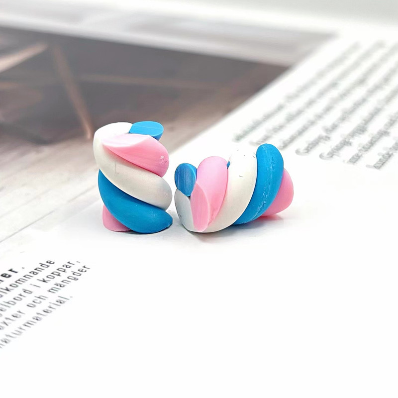Color soft ceramic cotton candy cotton stick cream glue simulation food play material diy accessories mobile phone shell accessories