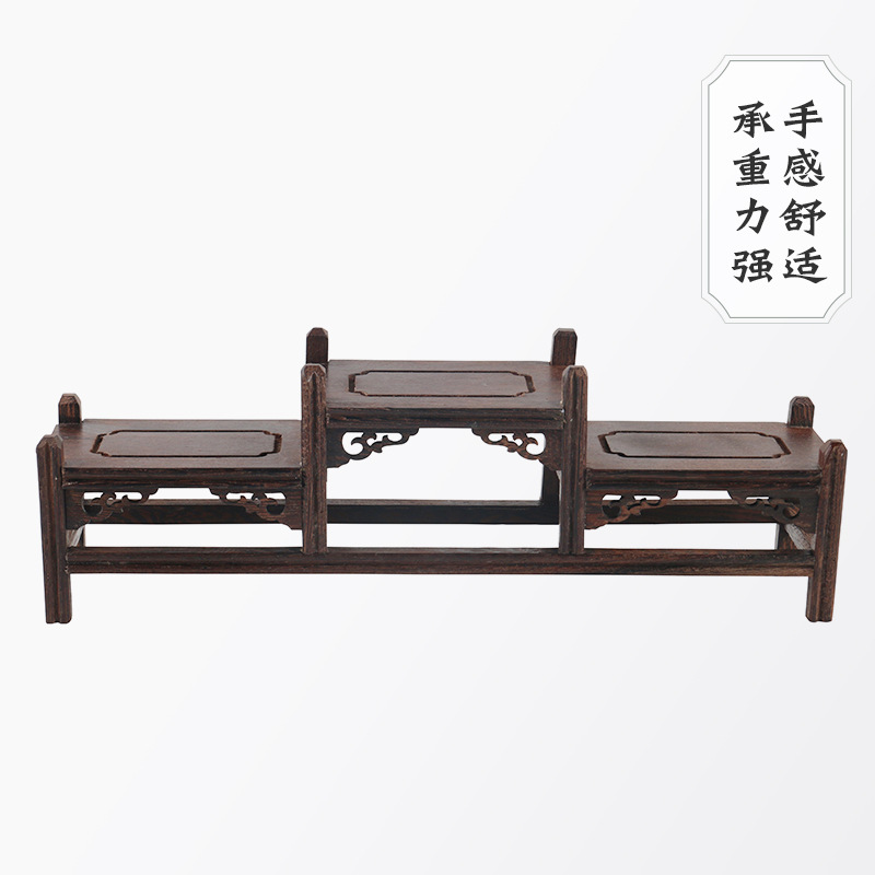 Chicken Wing Wooden Antique Stand Champion Table Teapot Stand Base Solid Wood Ornaments Stand Potted Wooden Stand Chinese Antique Bonsai Stand