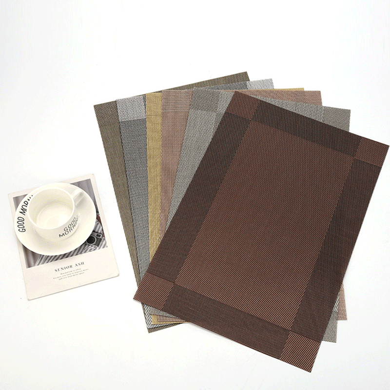 Placemat Pvc Insulation Anti-Scalding and Anti-Oil Western Dining Table Mat Ins Style Japanese Style Household Retro Ceramic Tea Coaster Wholesale