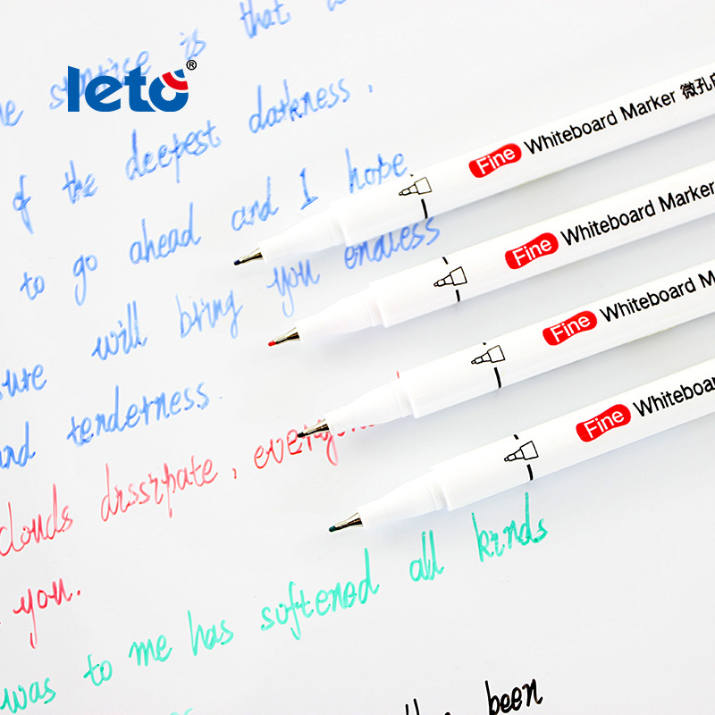 Lotto Ultra-Fine 0.5mm Erasable Whiteboard Pen Teaching Office Creative Colorful Marker Pen Water-Based Black Dry Erase Pen