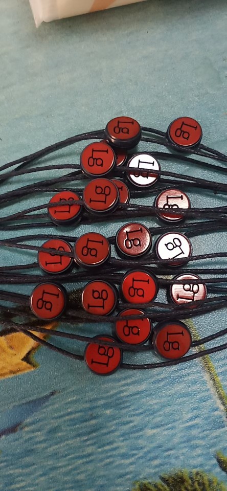 Garment Hanging Grain Double Inserting Hanging Grain Bronzing and Glue Dropping Craft Garment Hanging Label Hanging Rope Design