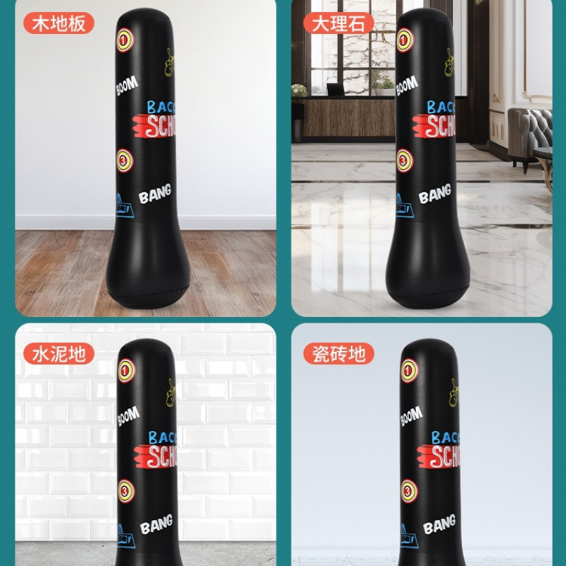 Inflatable Punching Bag for Fitness, Standing Sandbag for Adults and Children's Home Training Equipment