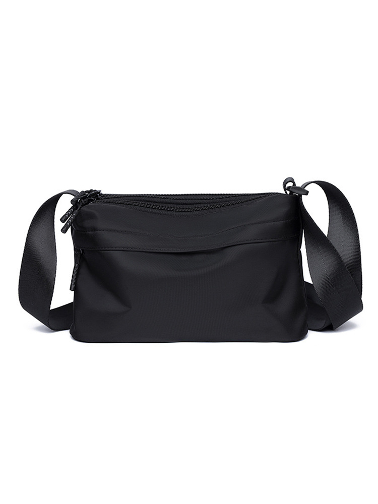 Men's Leather Film Messenger Bag Trend 2025 New Nylon Bag Student Casual Shoulder Bag Fashion Men's Business Bag