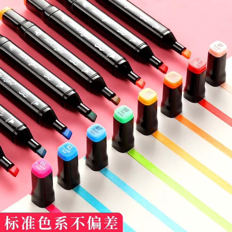 Mark pen single optional skin color complementary color children's art students painting double oily 204 color pen wholesale