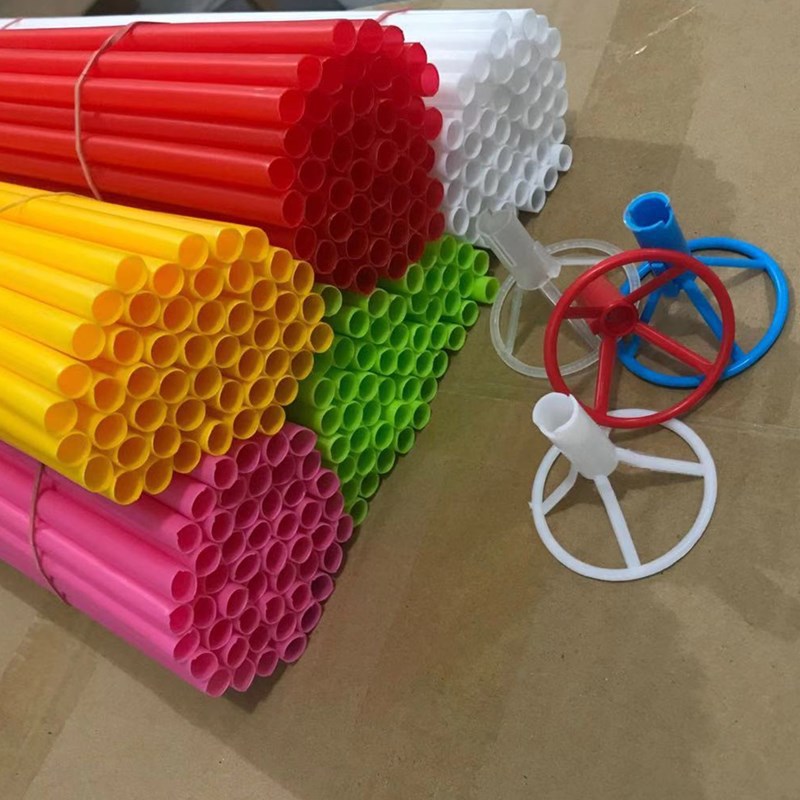 Cartoon aluminum film balloon pole holder wholesale Cup stick 40cm thick aluminum film balloon pole drag pole big pole