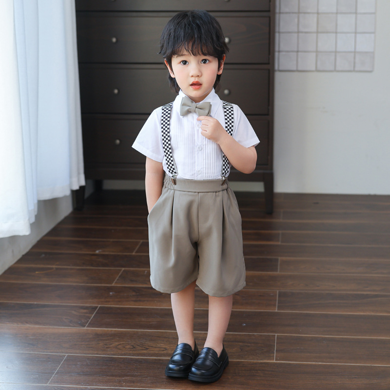 Boys' Casual Suits, Summer Clothes, Kidsren's Performance Clothes, Kidsren's Speech Baby One-Year-Old Flower Girl Dresses