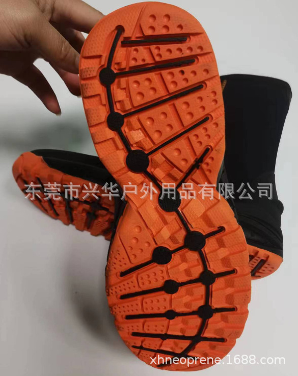 Spot Rescue Orange Wave Sole Diving Boots Non-slip Wear-resistant Rescue Tracing Shoes Diving Flippers Diving 5mm Diving
