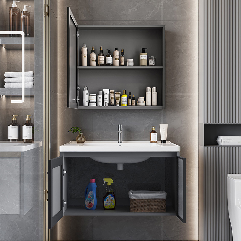 Cross-Border Bathroom Sink Bathroom Sink Combination Bathroom Cabinet Export Sink Basin Integrated Water-Resistant and Waterproof