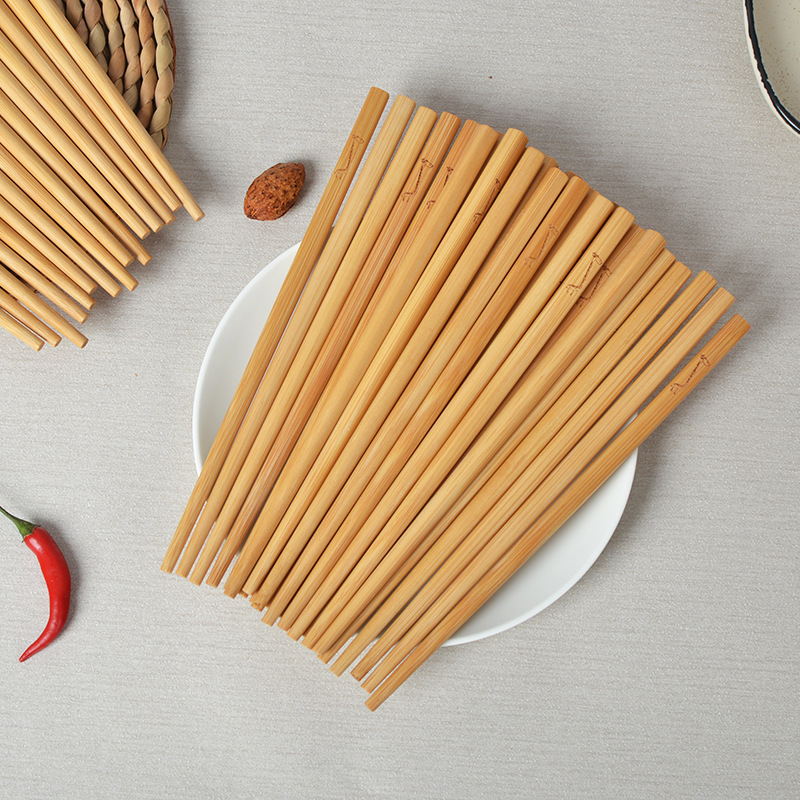 7.5mm * 18cm children's chopsticks no paint no wax kindergarten knotless bamboo chopsticks 19cm wholesale polished bamboo chopsticks