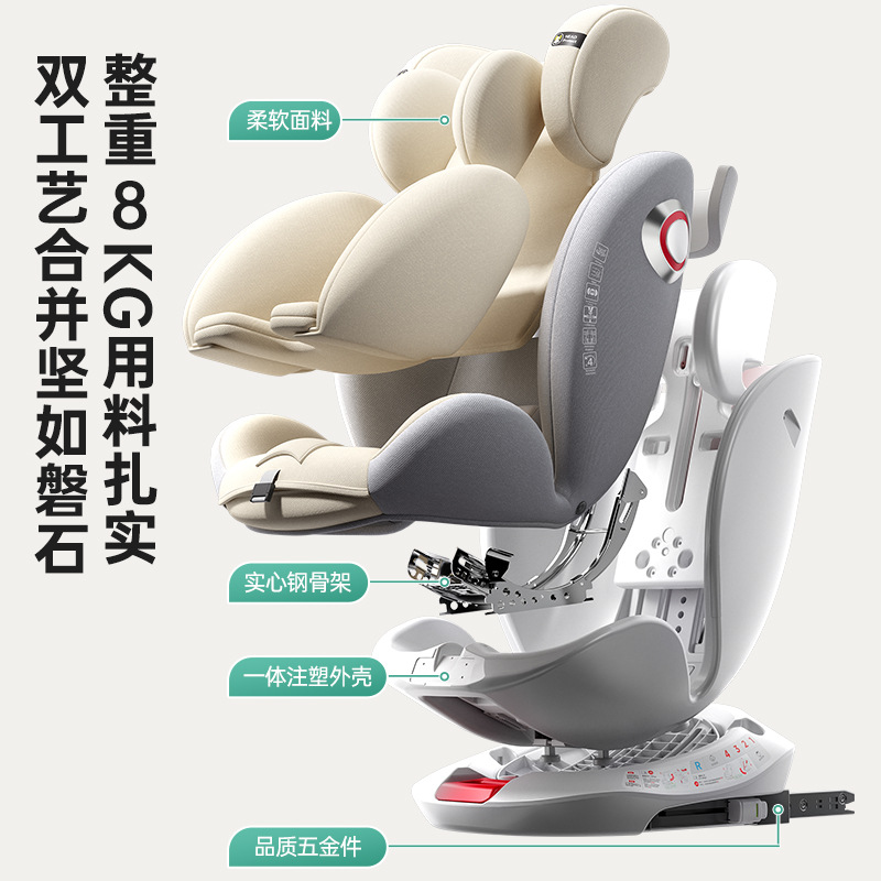 Factory straight hair Ningbo child safety seat car with 0-4 years old baby baby can sit and lie 12 months old