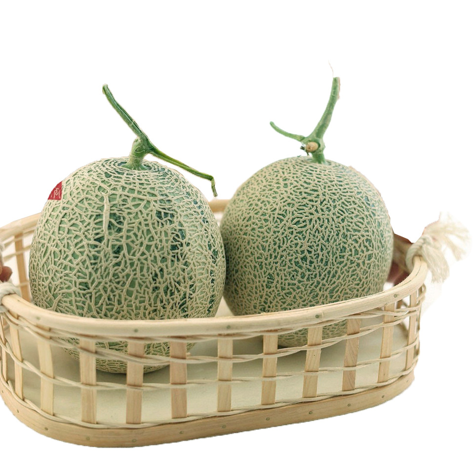 Whole Box of Mei Long Net-Patterned Honeydew Melons, Round-Shaped Cantaloupe, Fresh Seasonal Fruit, Exquisite Ice Cream-Like Milky Sweet Melon