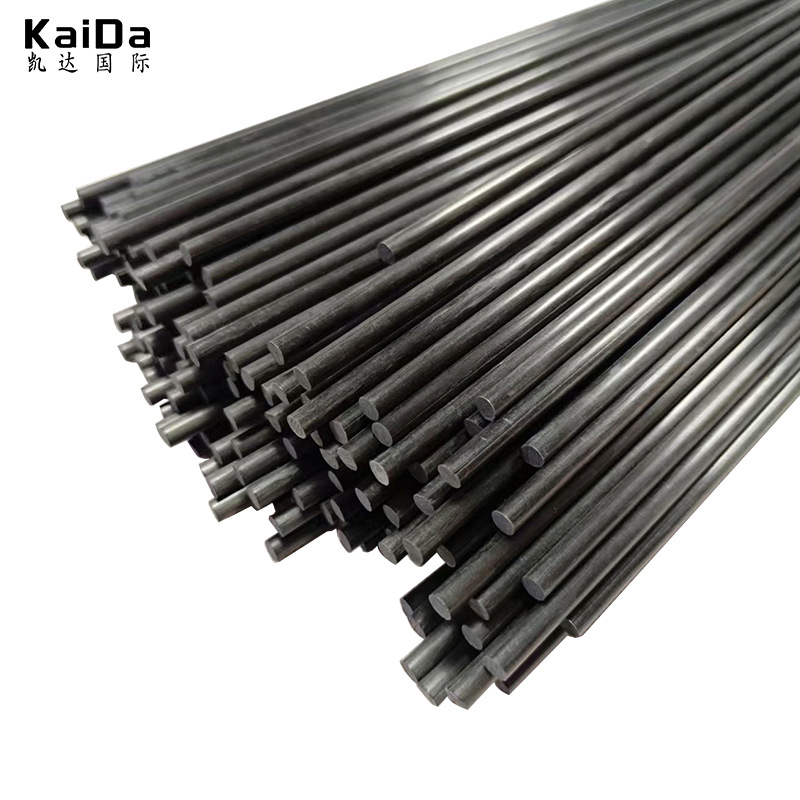 Solid Carbon Fiber Rod Manufacturer Supplies Good Straightness, High Temperature Resistance, High Strength Carbon Fiber Round Rod