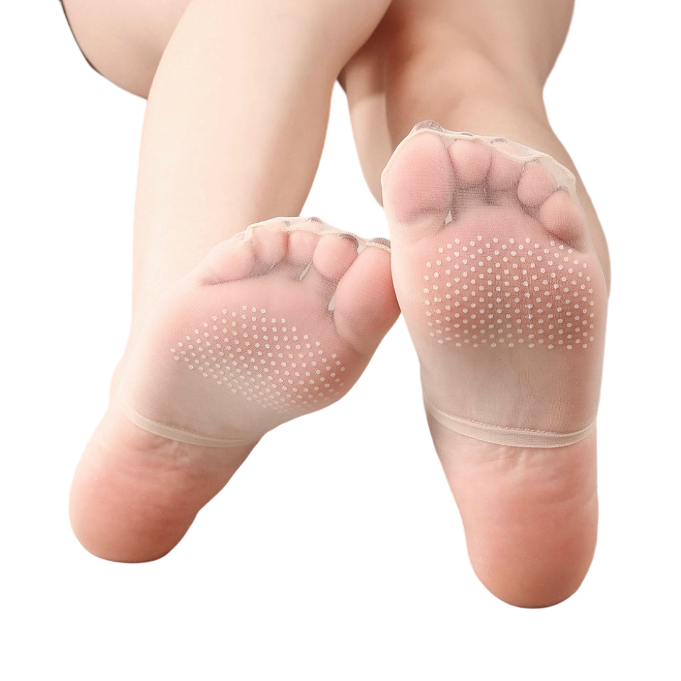 Half-Heel Socks, High-Heeled Shoes, Women's Summer Thin Boat Socks, Dotted Shallow Mouth Invisible Socks, Non-Slip Stockings That Won'T Fall Off