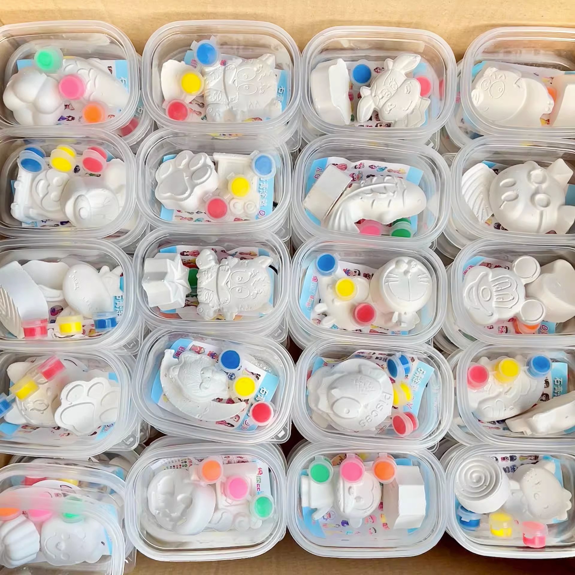 Children's DIY plaster doll handmade graffiti painting push toys kindergarten class opening gifts small gifts