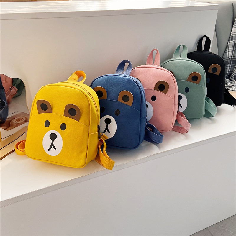 Wholesale Cartoon Kindergarten School Bags 2-5 Years Old Male and Female Baby Cute Canvas Children's Backpack Early Education Small Backpack