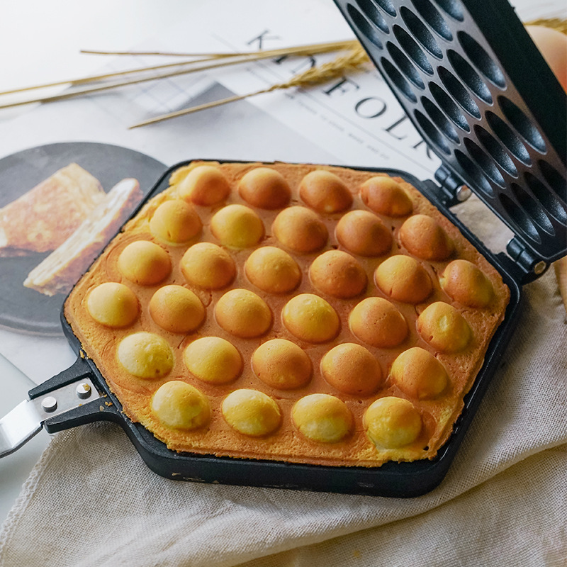 Household Hong Kong-Style Egg Waffle Pan Commercial Convenient Gas Egg Waffle Machine Cake Cake Non-Stick Baking Pan Baking Mold