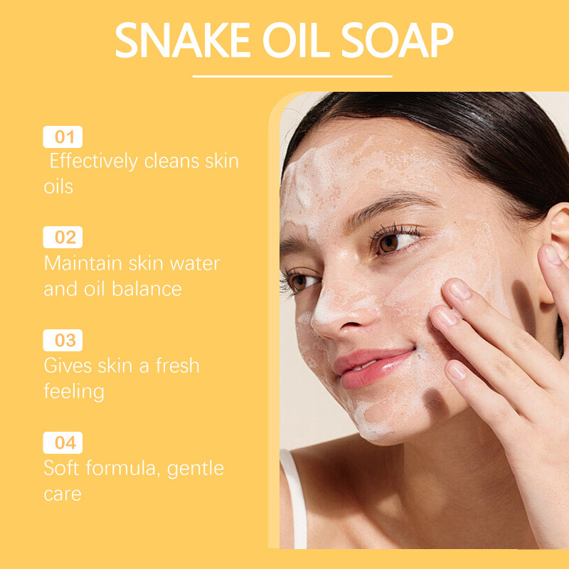 [Delivery Within 48 Hours] Hoygi Snake Oil Cleansing Soap Gently Cleanses Facial Skin, Making It Soft, Smooth and Refreshing