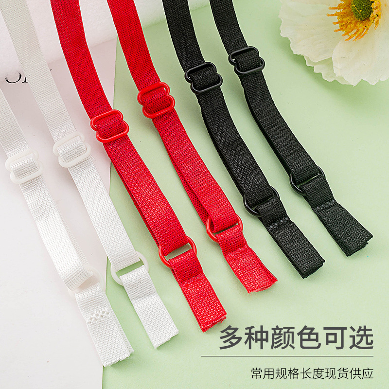 Underwear elastic shoulder strap black and white red spot finished shoulder strap bra adjustment non-slip strap sling factory wholesale