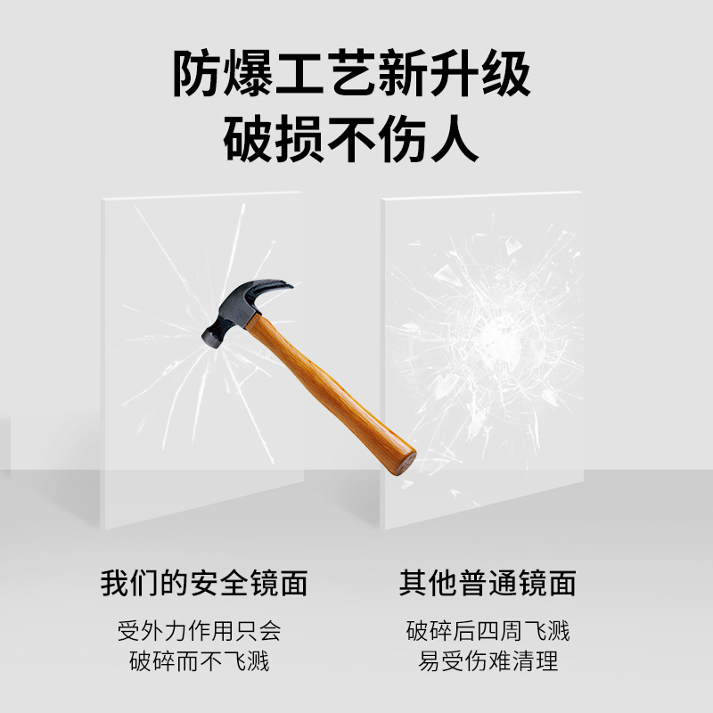 Full-Length Mirror, Floor-To-Ceiling Mirror, Home Wall-Mounted Cross-Border Wholesale, Girls' Bedroom Dormitory Wall-Mounted Three-Dimensional Fitting Mirror