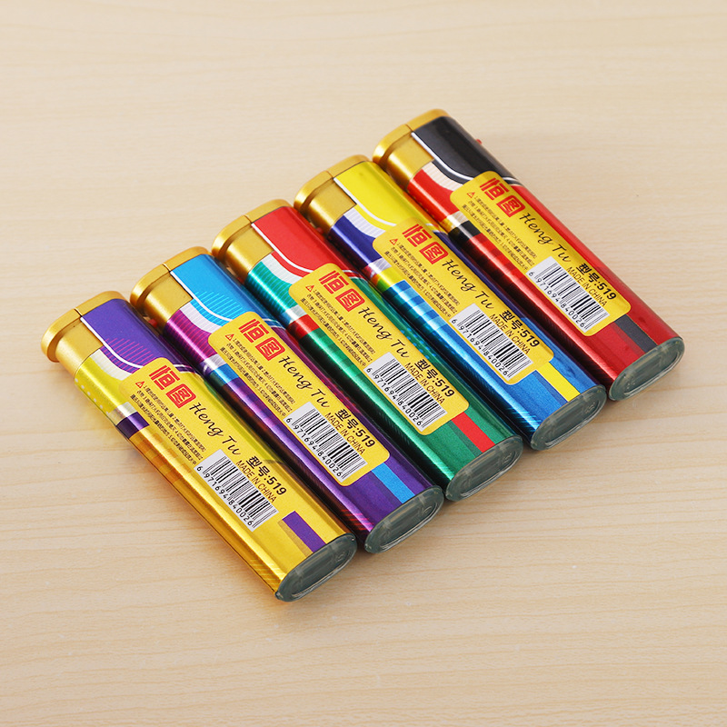 Shaodong hengtu factory wholesale hengtu A02 direct-punch blue flame windproof lighter aerated lighter