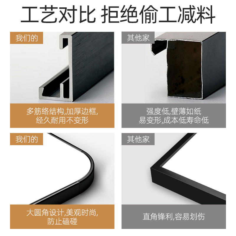 Punch-free bathroom mirror wall-pasted self-adhesive bathroom dressing table wall-mounted wall toilet bathroom mirror