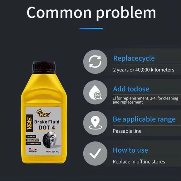 Source Factory Wholesale 250ml Brake Oil Fully Synthetic Clutch Oil Motor Vehicle Brake Fluid Dot4 Disc Brake Oil