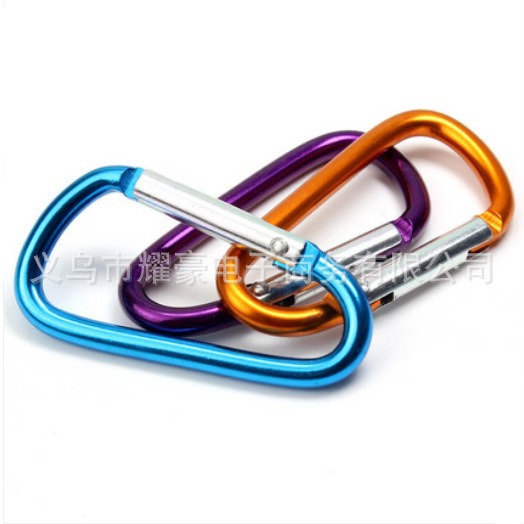 No.5 Mountaineering Buckle Aluminum Alloy D-shaped Hanging Buckle Outdoor Rock Climbing Safety Buckle Spring Hook Luggage Backpack Hook