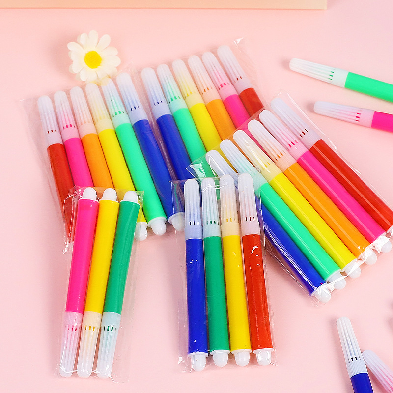 6-color 4-color children's mini brush kindergarten watercolor pen Suit washable art painting graffiti color pen