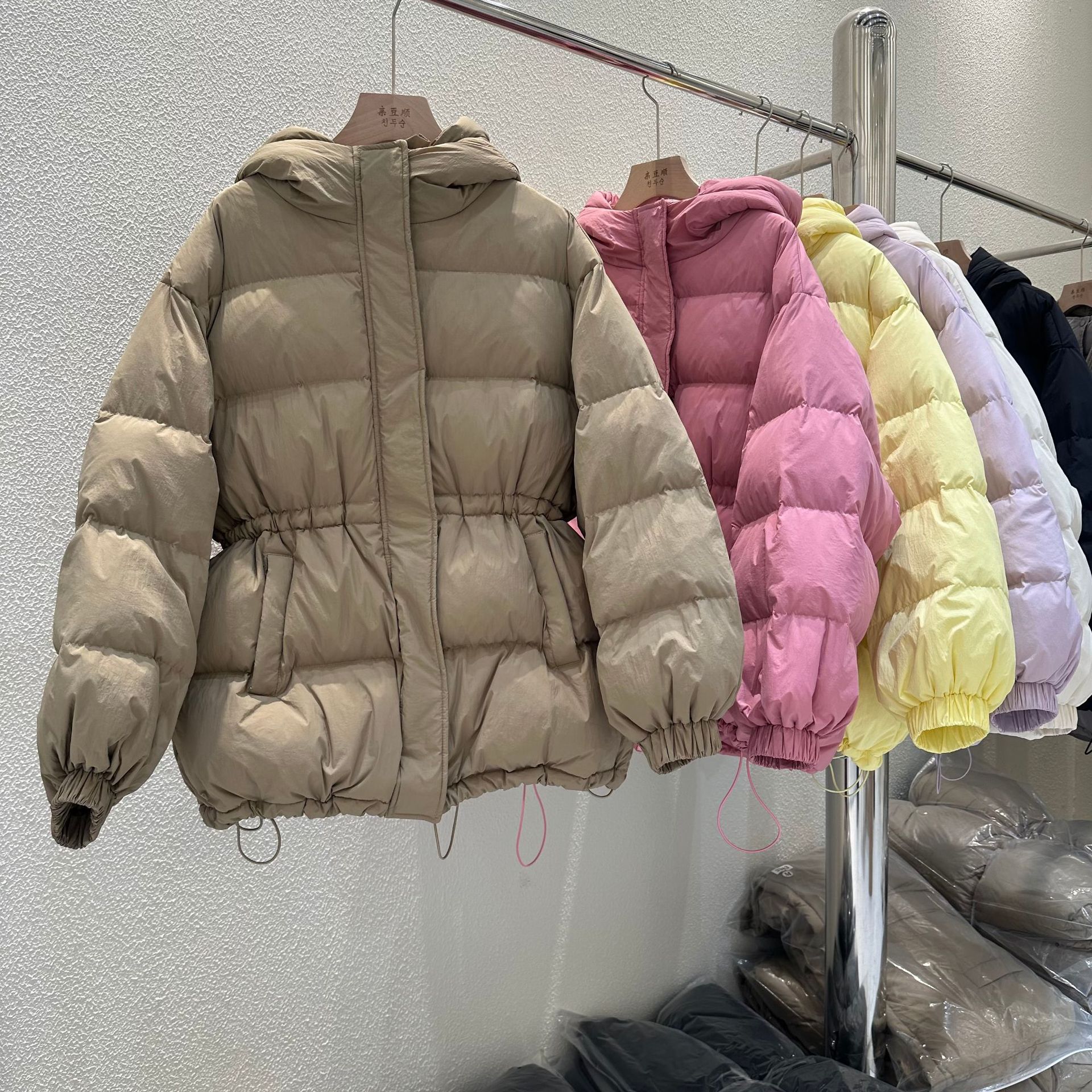 Корейская оригинальная оптовая куртка, новая стандартная 90% белого утиного пуха, утолщенная, большой размер, 2024