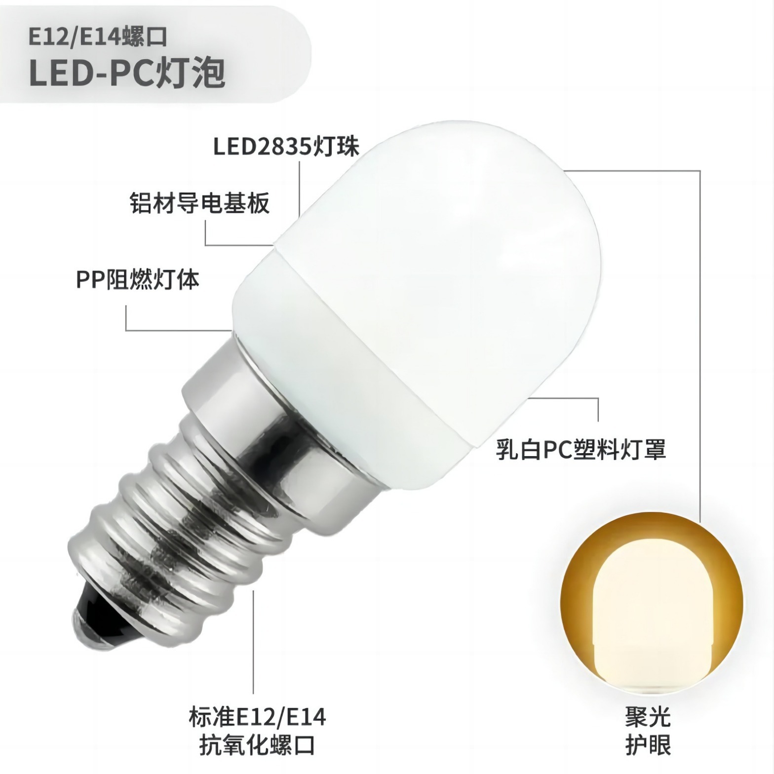 Led Refrigerator Bubble T22 Corn Lamp T12 Freezer T18 Freezer T26 Sewing Machine E12E14E17 Makeup Mirror