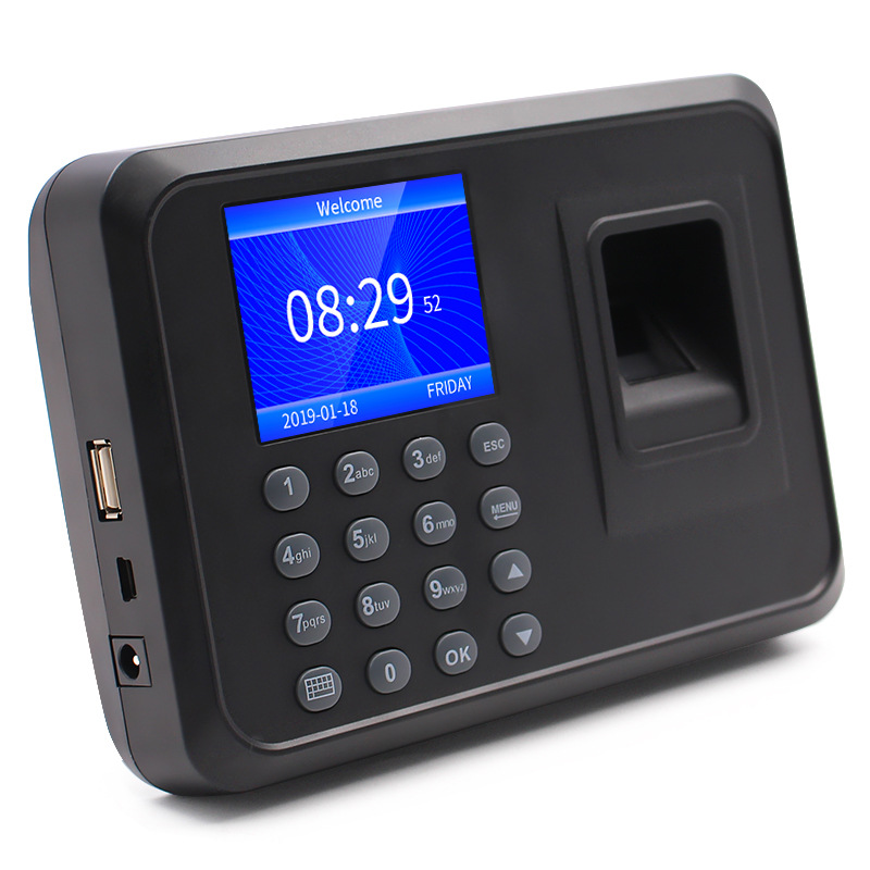 Youku F01 Fingerprint Attendance Machine Recording Finger Sign-In Machine for up and down to Work, Export Recording Employee Attendance Fingerprint Punch-In