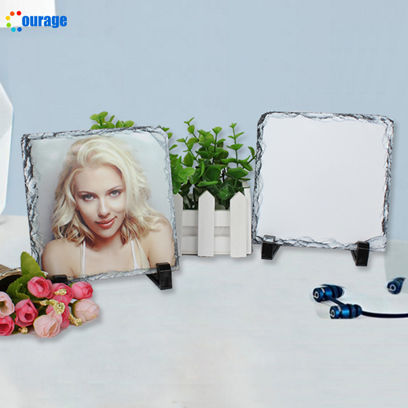 Thermal transfer lithographic square blank decorative painting consumables printing map natural rock stone diy commemorative photo decoration
