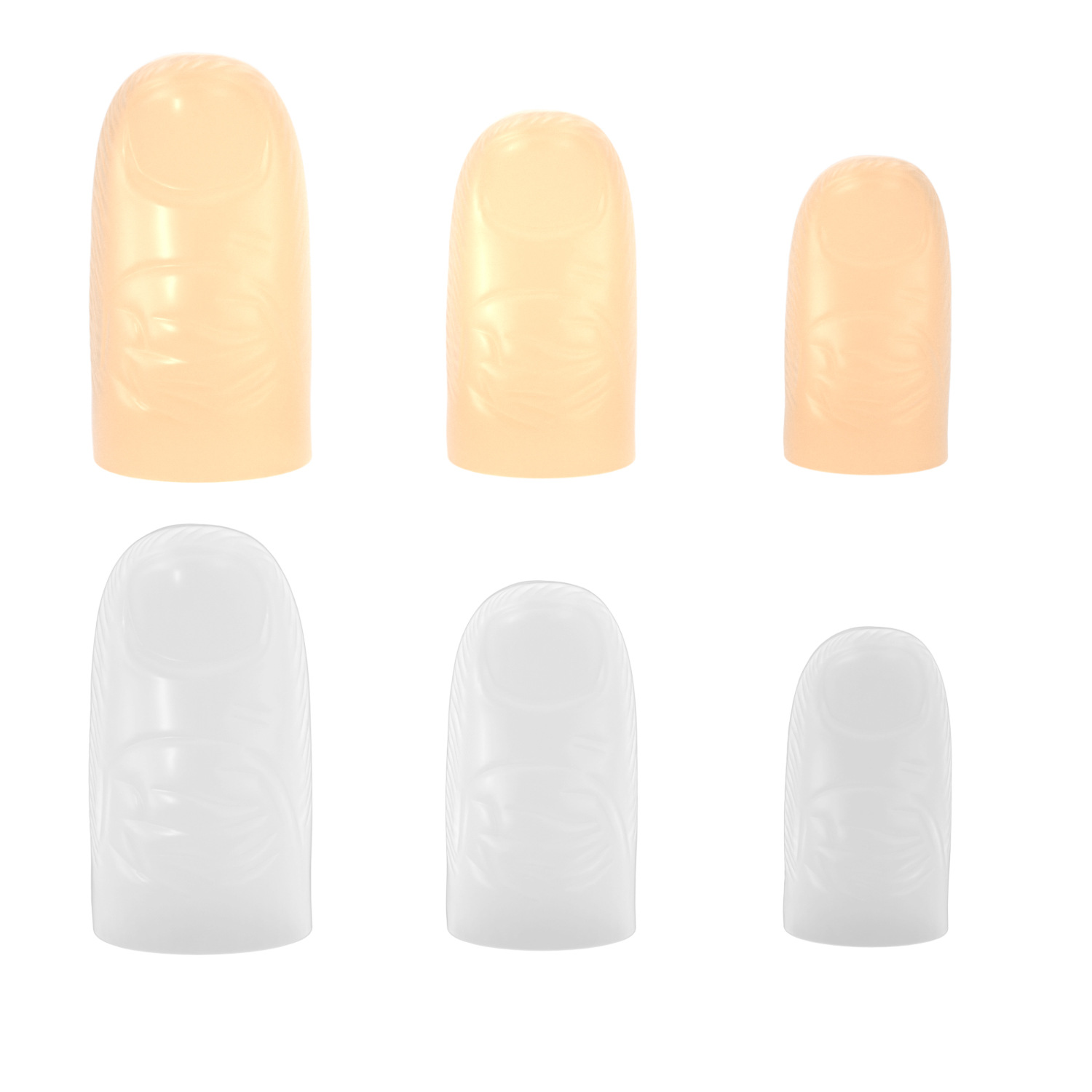 Popular Universal Silicone Engineering Work Finger Cots Magic Props Silicone Thumb Cots Fake Large Set Picking Non-Slip